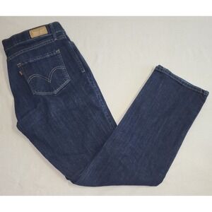 Levi's 525 Perfect Waist Women 12 Dark Blue Straight Leg Jeans